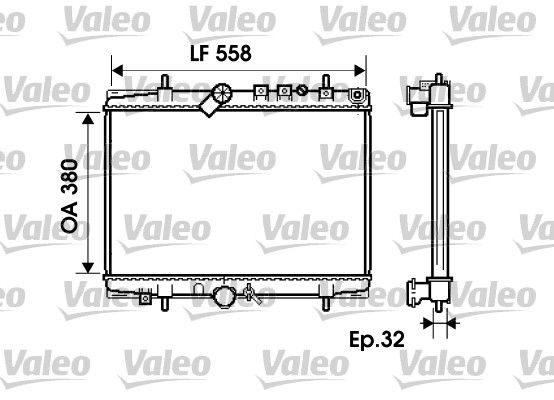 734280 VALEO Радиатор, охлаждение двигателя