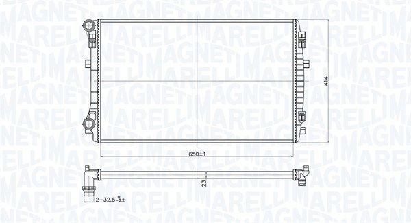 350213173400 MAGNETI MARELLI Радиатор, охлаждение двигателя