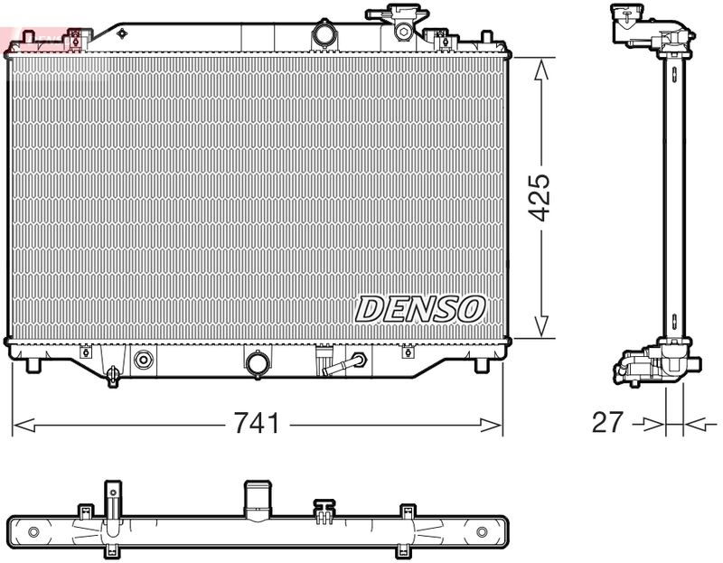 DRM44051 DENSO Радиатор, охлаждение двигателя