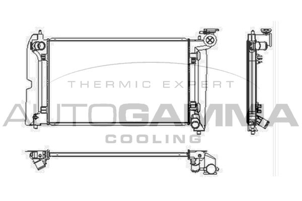103756 AUTOGAMMA Радиатор, охлаждение двигателя