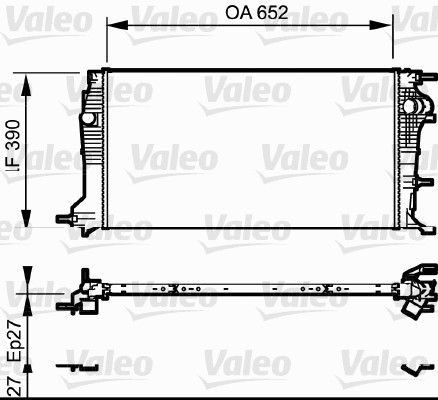 735182 VALEO Радиатор, охлаждение двигателя