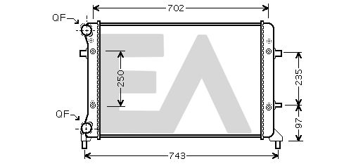 31R77107 EACLIMA Радиатор, охлаждение двигателя