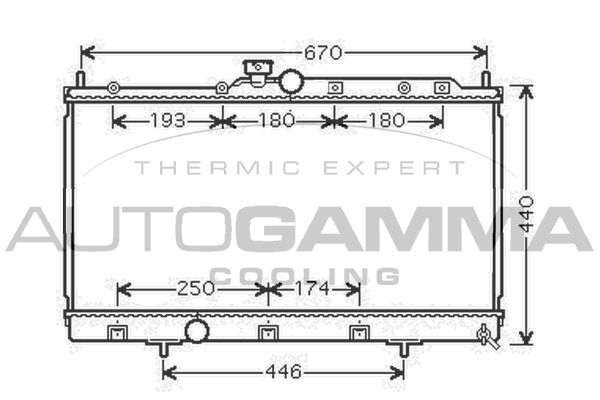 105316 AUTOGAMMA Радиатор, охлаждение двигателя