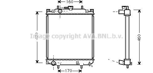 DU2046 AVA QUALITY COOLING Радиатор, охлаждение двигателя