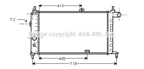 OL2066 AVA QUALITY COOLING Радиатор, охлаждение двигателя