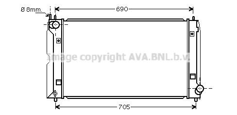 TOA2403 AVA QUALITY COOLING Радиатор, охлаждение двигателя