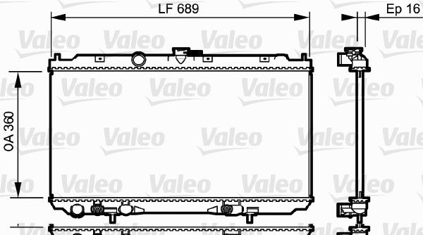 734706 VALEO Радиатор, охлаждение двигателя