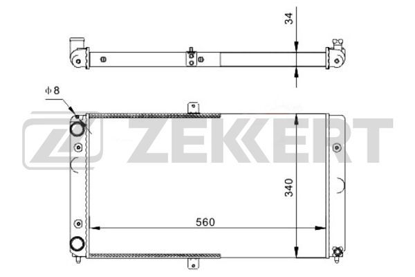 MK1518 ZEKKERT Радиатор, охлаждение двигателя