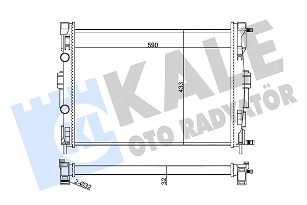 351005 KALE OTO RADYATÖR Радиатор, охлаждение двигателя