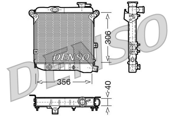 DRM09002 DENSO Радиатор, охлаждение двигателя