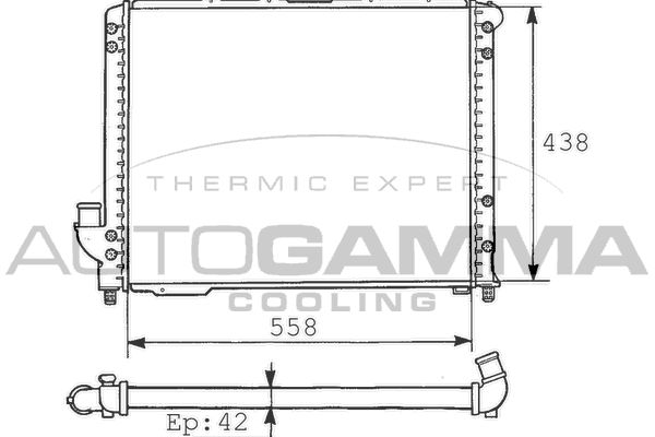 100466 AUTOGAMMA Радиатор, охлаждение двигателя