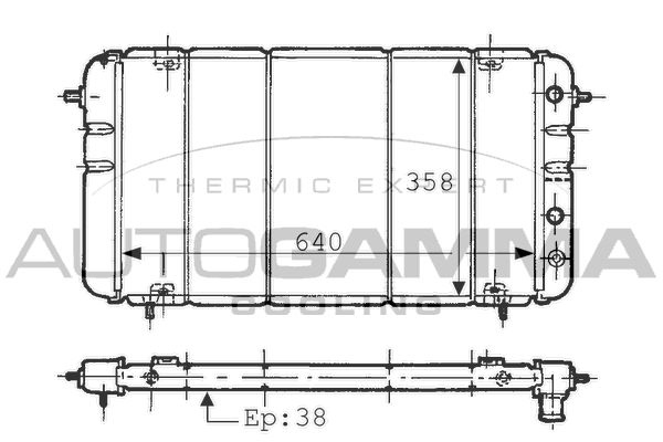 100881 AUTOGAMMA Радиатор, охлаждение двигателя