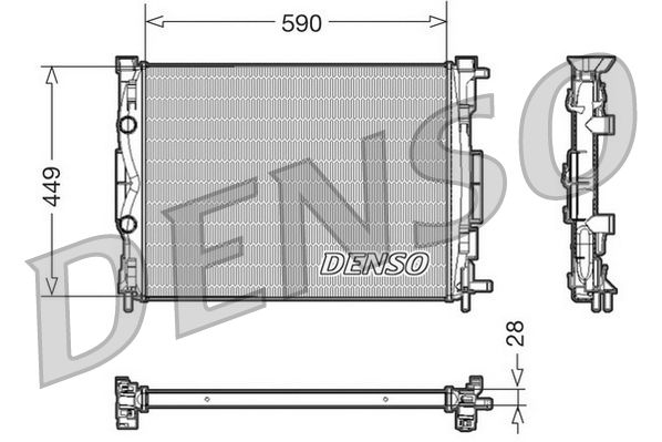 DRM23056 DENSO Радиатор, охлаждение двигателя