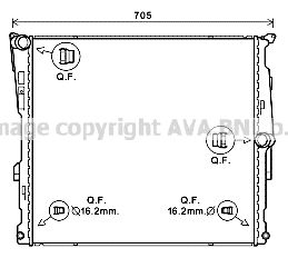 BW2548 AVA QUALITY COOLING Радиатор, охлаждение двигателя