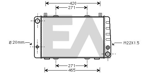 31R61004 EACLIMA Радиатор, охлаждение двигателя