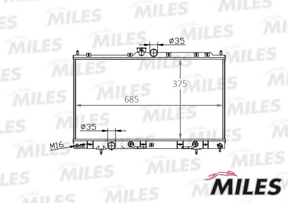 ACRM018 MILES Радиатор, охлаждение двигателя