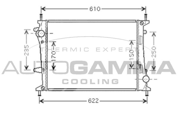 104261 AUTOGAMMA Радиатор, охлаждение двигателя