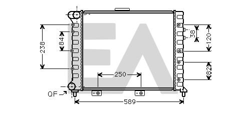 31R03016 EACLIMA Радиатор, охлаждение двигателя