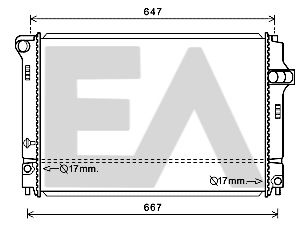 31R71280 EACLIMA Радиатор, охлаждение двигателя