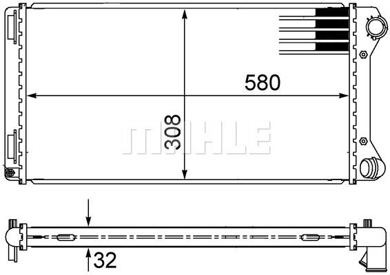 CR1444000S MAHLE Радиатор, охлаждение двигателя