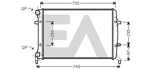 31R77116 EACLIMA Радиатор, охлаждение двигателя