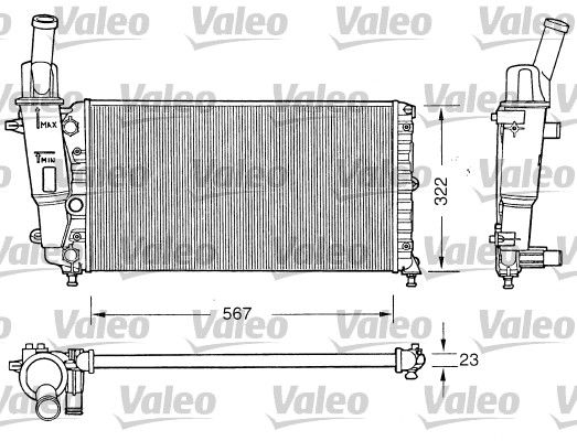 731558 VALEO Радиатор, охлаждение двигателя