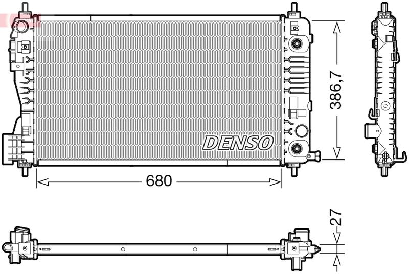 DRM99012 DENSO Радиатор, охлаждение двигателя