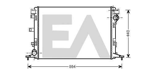 31R60081 EACLIMA Радиатор, охлаждение двигателя