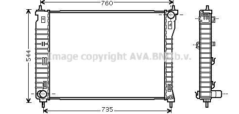 CT2034 AVA QUALITY COOLING Радиатор, охлаждение двигателя