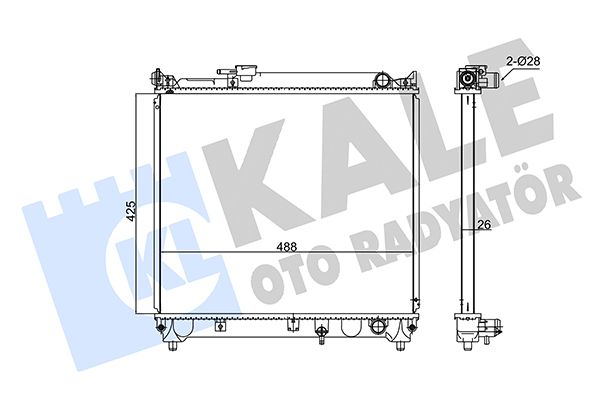 348085 KALE OTO RADYATÖR Радиатор, охлаждение двигателя