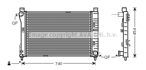 MS2378 AVA QUALITY COOLING Радиатор, охлаждение двигателя