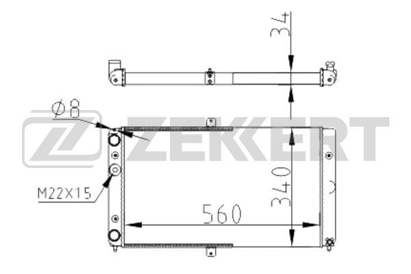 MK1506 ZEKKERT Радиатор, охлаждение двигателя