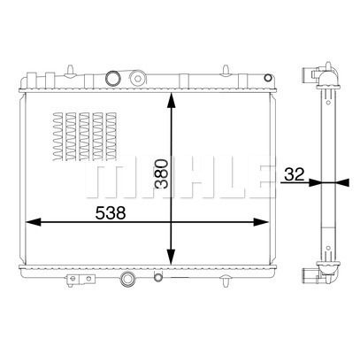 CR1598000S MAHLE Радиатор, охлаждение двигателя