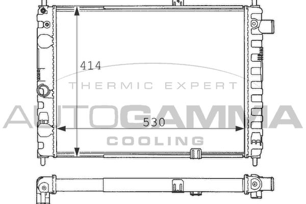 100663 AUTOGAMMA Радиатор, охлаждение двигателя