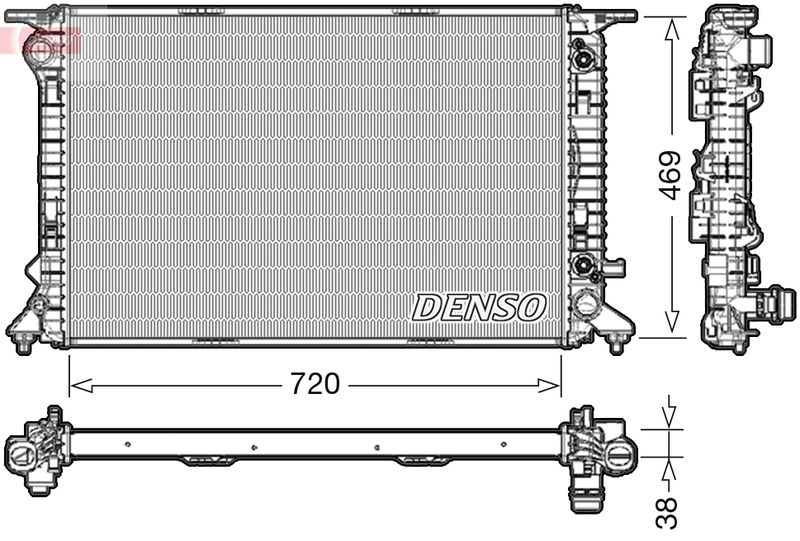 DRM02041 DENSO Радиатор, охлаждение двигателя