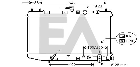 31R26022 EACLIMA Радиатор, охлаждение двигателя