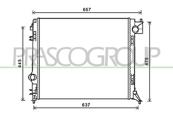 DS712R002 PRASCO Радиатор, охлаждение двигателя