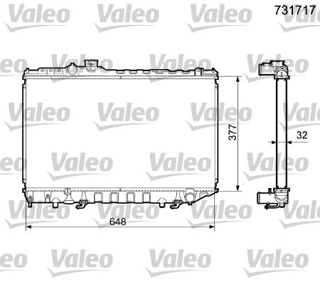 731717 VALEO Радиатор, охлаждение двигателя