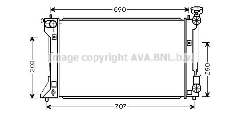 TO2332 AVA QUALITY COOLING Радиатор, охлаждение двигателя