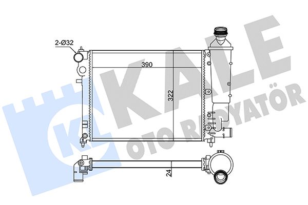 351805 KALE OTO RADYATÖR Радиатор, охлаждение двигателя