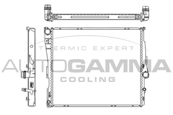 107008 AUTOGAMMA Радиатор, охлаждение двигателя