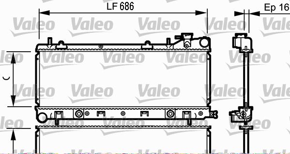 734577 VALEO Радиатор, охлаждение двигателя