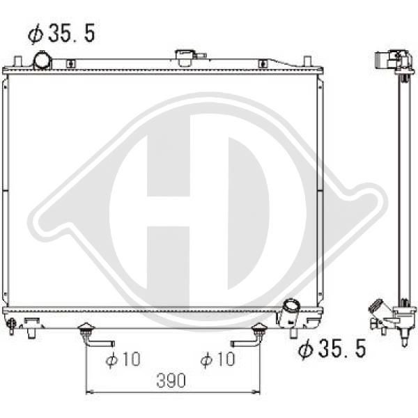 DCM2502 DIEDERICHS Радиатор, охлаждение двигателя