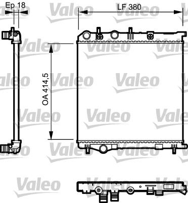 735125 VALEO Радиатор, охлаждение двигателя