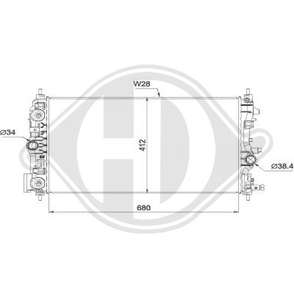 DCM2704 DIEDERICHS Радиатор, охлаждение двигателя