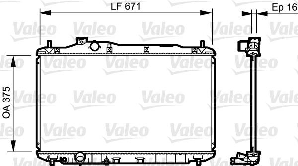 735243 VALEO Радиатор, охлаждение двигателя