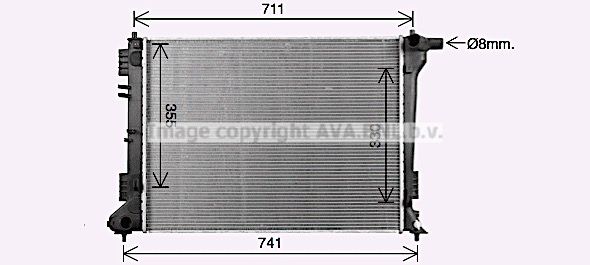 KA2334 AVA QUALITY COOLING Радиатор, охлаждение двигателя