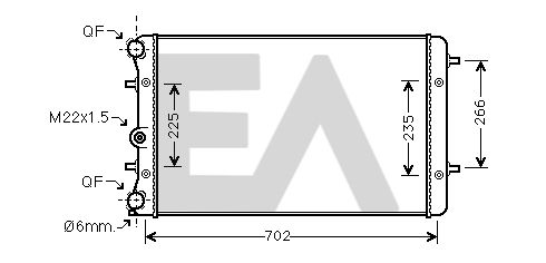 31R77099 EACLIMA Радиатор, охлаждение двигателя