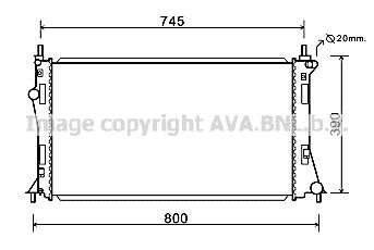 MZ2249 AVA QUALITY COOLING Радиатор, охлаждение двигателя