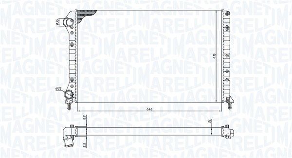 350213179000 MAGNETI MARELLI Радиатор, охлаждение двигателя